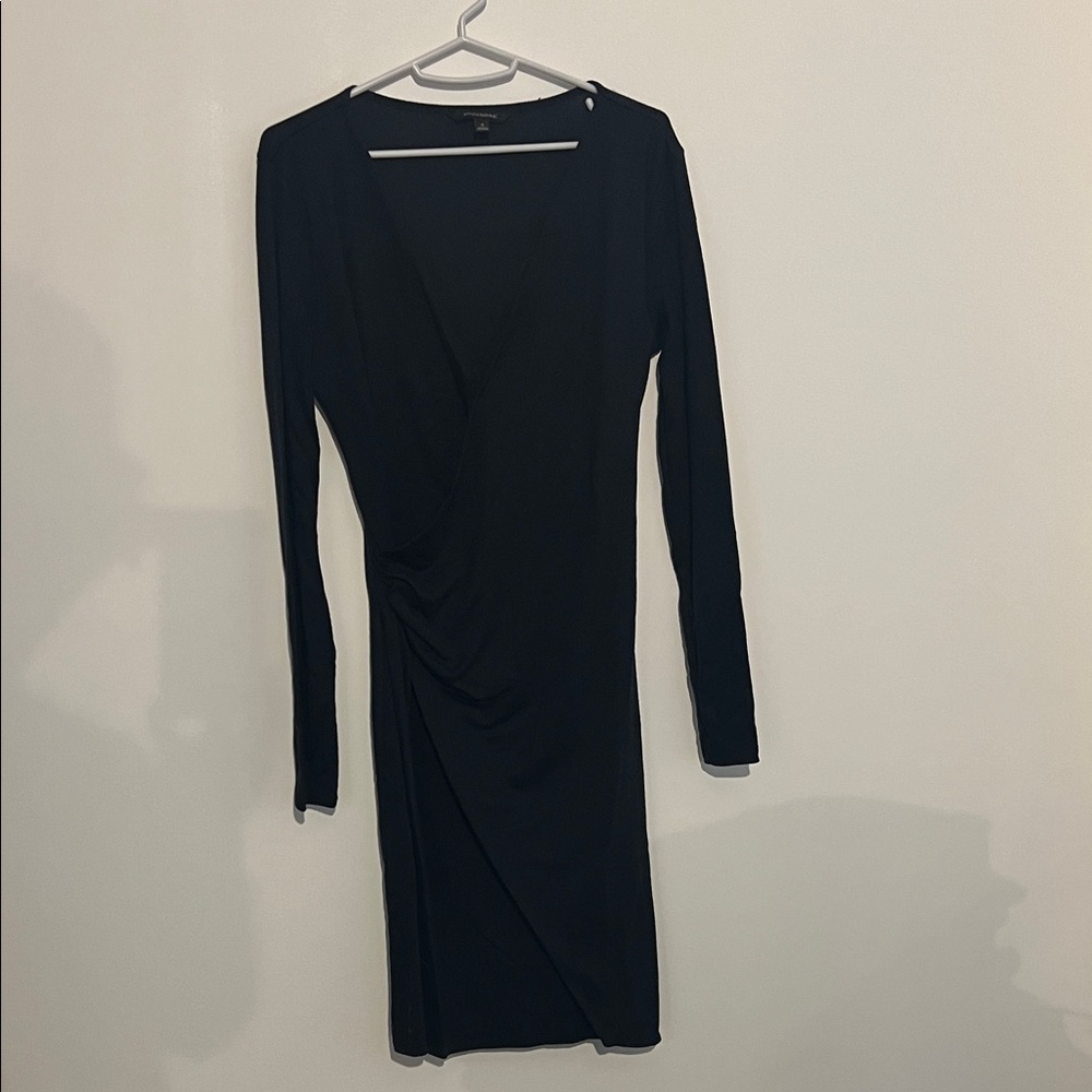 Banana Republic Black Long Sleeve Dress
